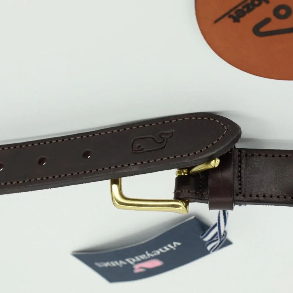 VINEYARD VINES‎ Leather American Flag Club Belt